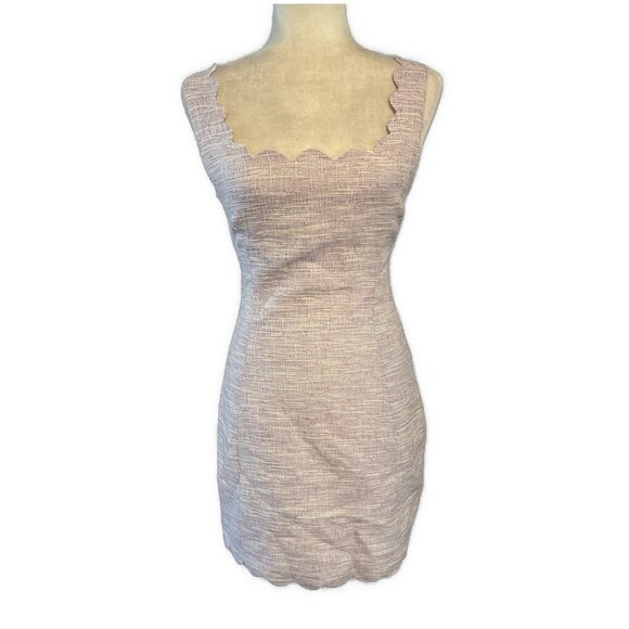 Aqua Label Women’s Purple White Tweed Tank Mini Bodycon Dress Xs - Picture 1 of 4